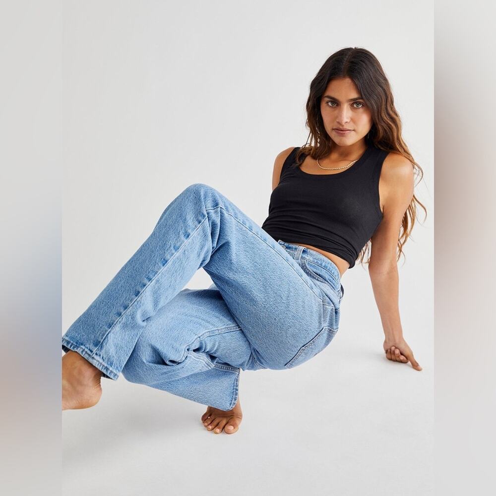 Levi's X Free People Premium 70's High Slim Straight Jeans premium ridgid denim